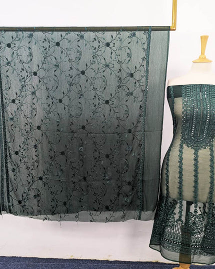 Fancy Embroidered Chiffon Shirt Dupatta 2PC Unstitched