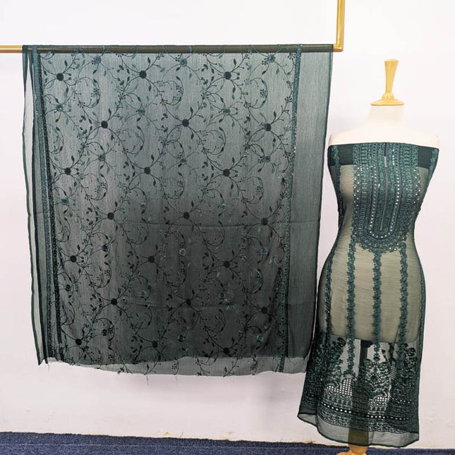 Fancy Embroidered Chiffon Shirt Dupatta 2PC Unstitched