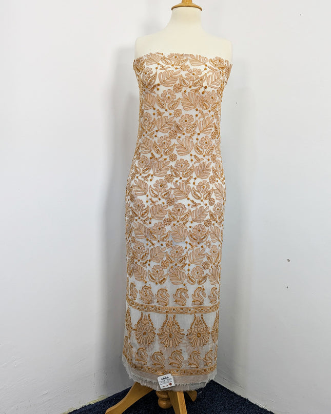 China Crinkle  Embroidered and  Shadow work