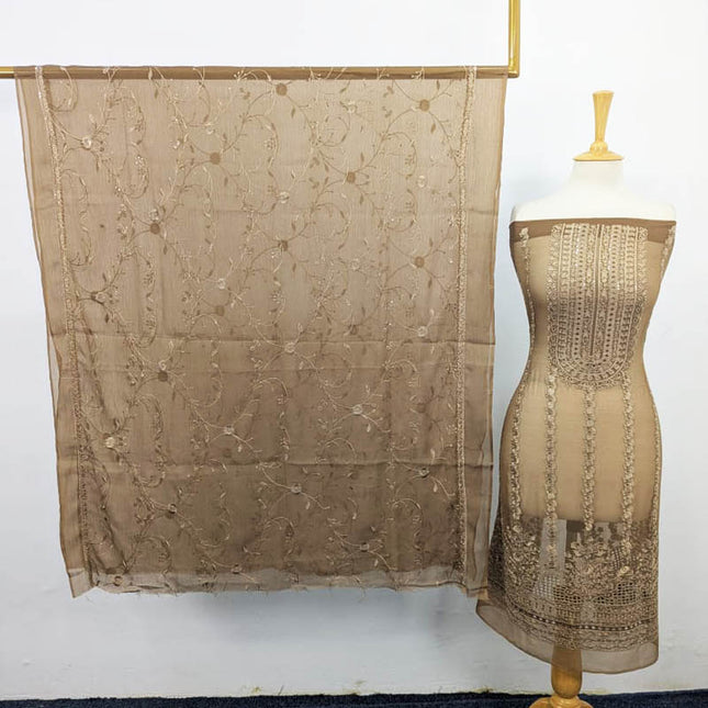 Fancy Embroidered Chiffon Shirt Dupatta 2PC Unstitched