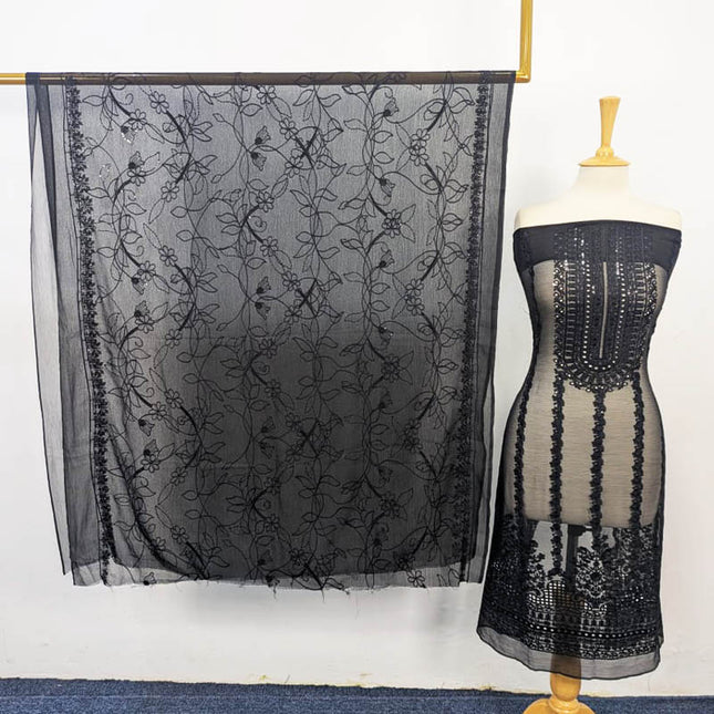 Fancy Embroidered Chiffon Shirt Dupatta 2PC Unstitched