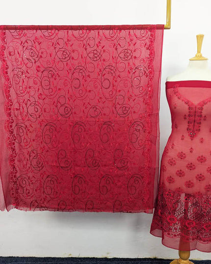 Embroidered Chiffon with Chikankari Work 2PC Unstitched