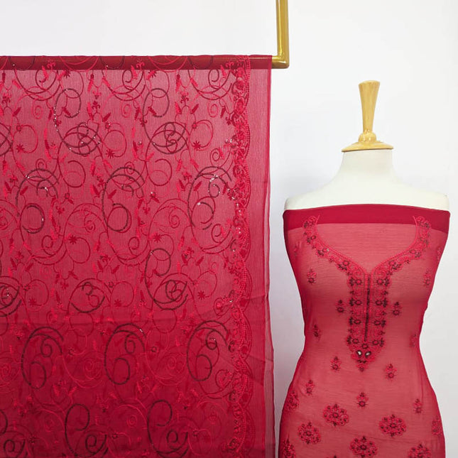 Embroidered Chiffon with Chikankari Work 2PC Unstitched