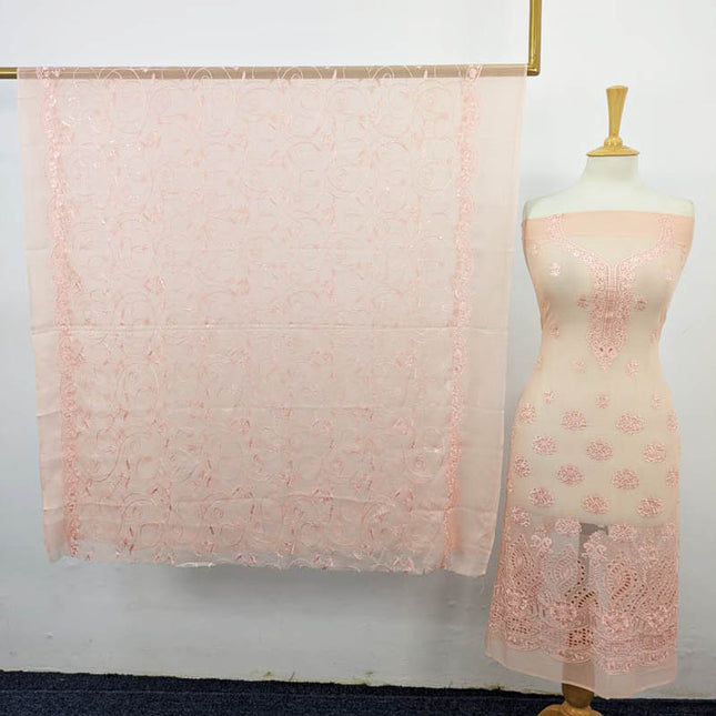 Embroidered Chiffon with Chikankari Work 2PC Unstitched