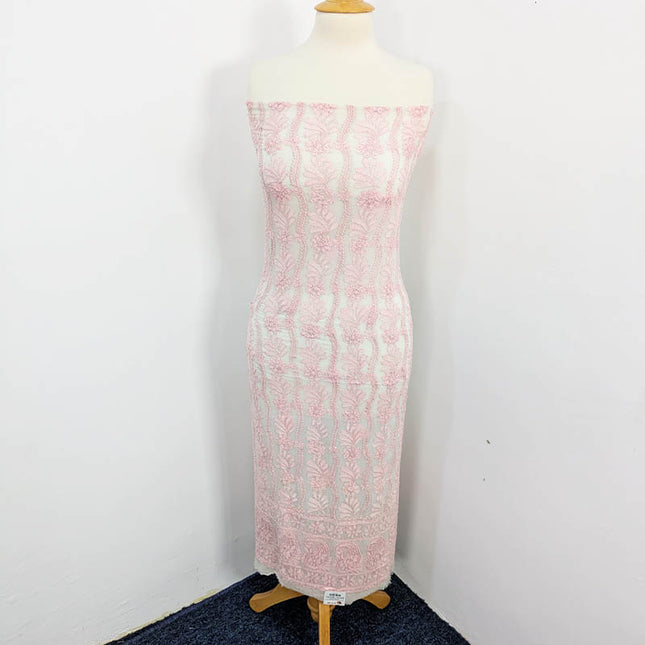 Handmade Pure China Crinkle With Chikankari Shadow Work  2 pc