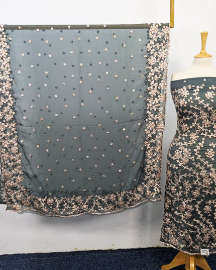 Fancy Chiffon with Full Jaal Gotta Work 2PC Unstitched