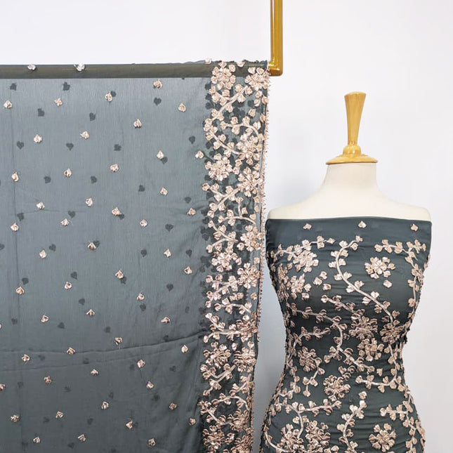 Fancy Chiffon with Full Jaal Gotta Work 2PC Unstitched