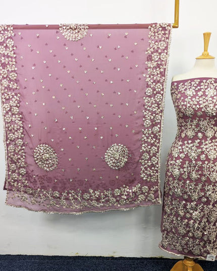 Chiffon with Handmade Full Jaal Gotta Work 2PC Unstitched