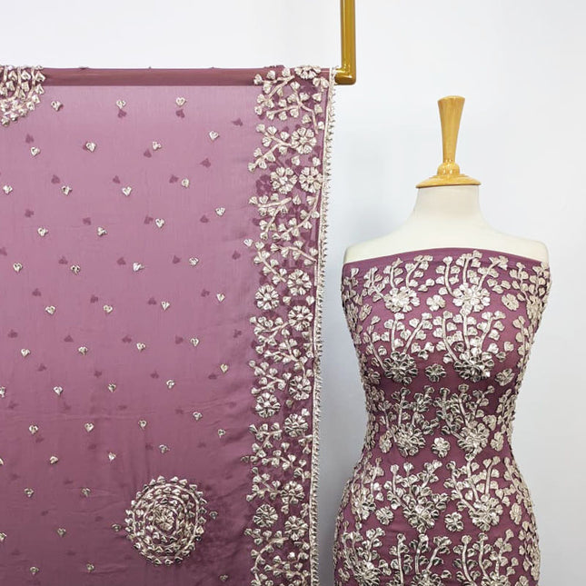 Chiffon with Handmade Full Jaal Gotta Work 2PC Unstitched