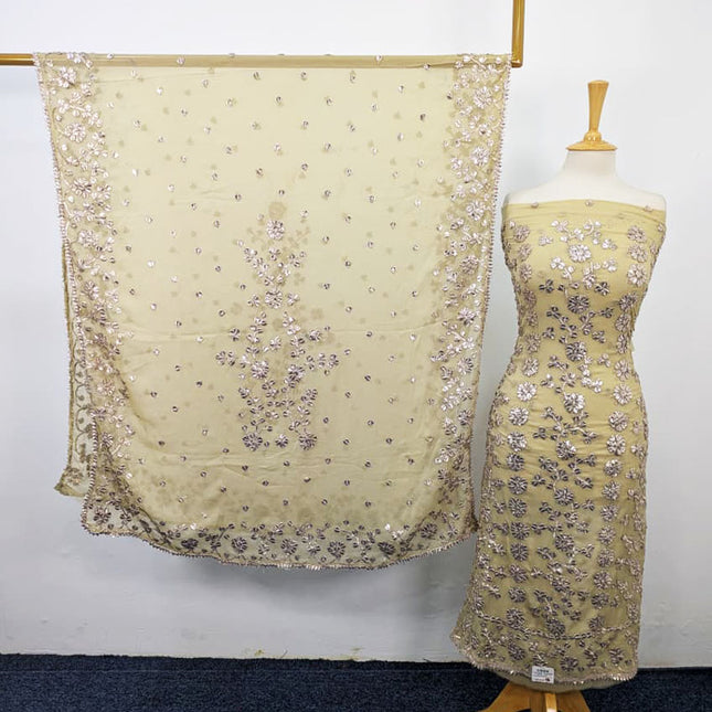 Handmade Full Jaal Gotta Work Chiffon 2PC Unstitched