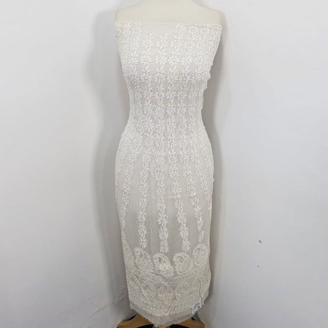 Premium Pure China Crinkle with Chikankari + Kali Work Frock 2PC (Dyeable)