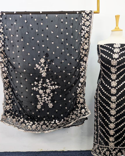 Fancy Chiffon with Full Jaal Gotta Work 2PC Unstitched