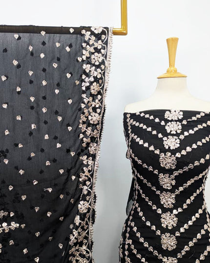 Fancy Chiffon with Full Jaal Gotta Work 2PC Unstitched