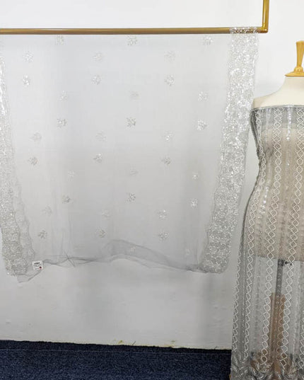 Fancy Net with Cut Dana Work 2PC Unstitched