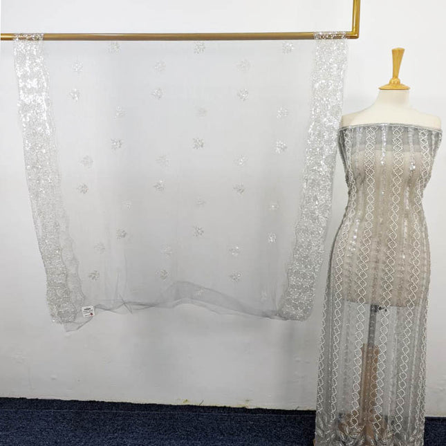 Fancy Net with Cut Dana Work 2PC Unstitched