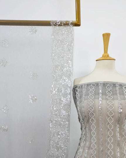 Fancy Net with Cut Dana Work 2PC Unstitched