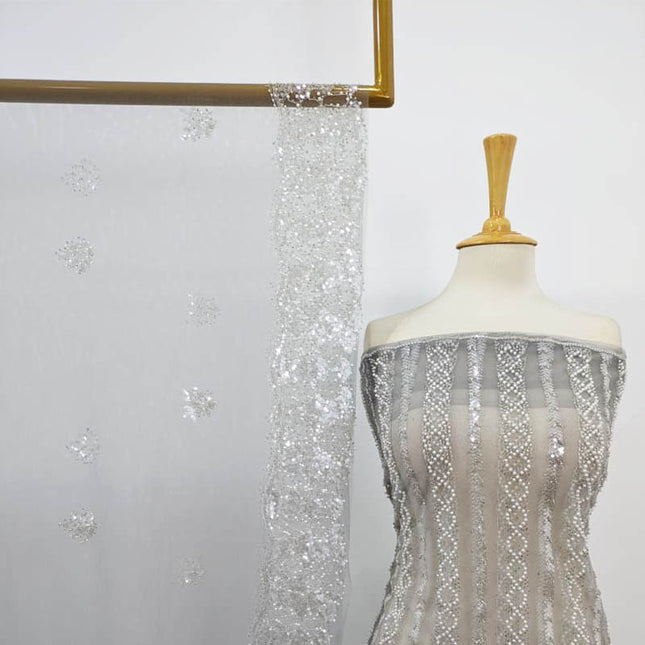 Fancy Net with Cut Dana Work 2PC Unstitched