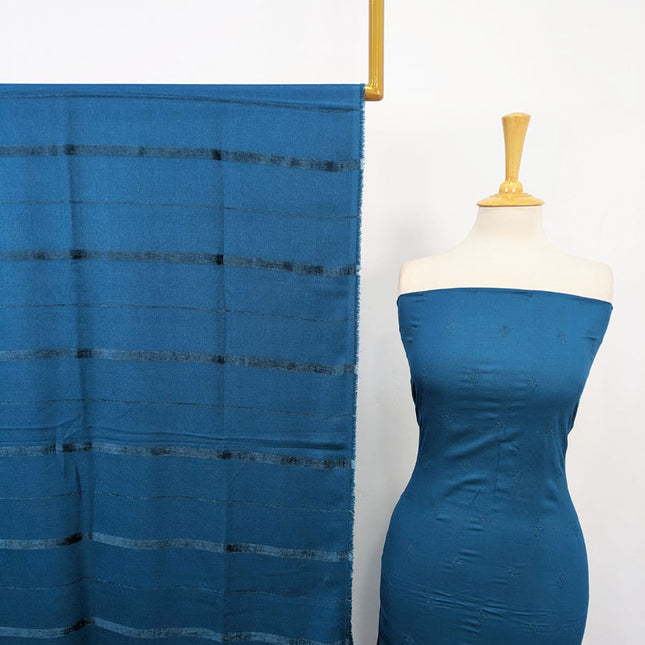 Fancy Dhanak with Boring Chikankari Work 3Pc Unstitched - Azzal Vol-305