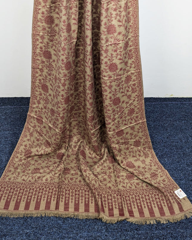 Wool Shawl With Jakart Work