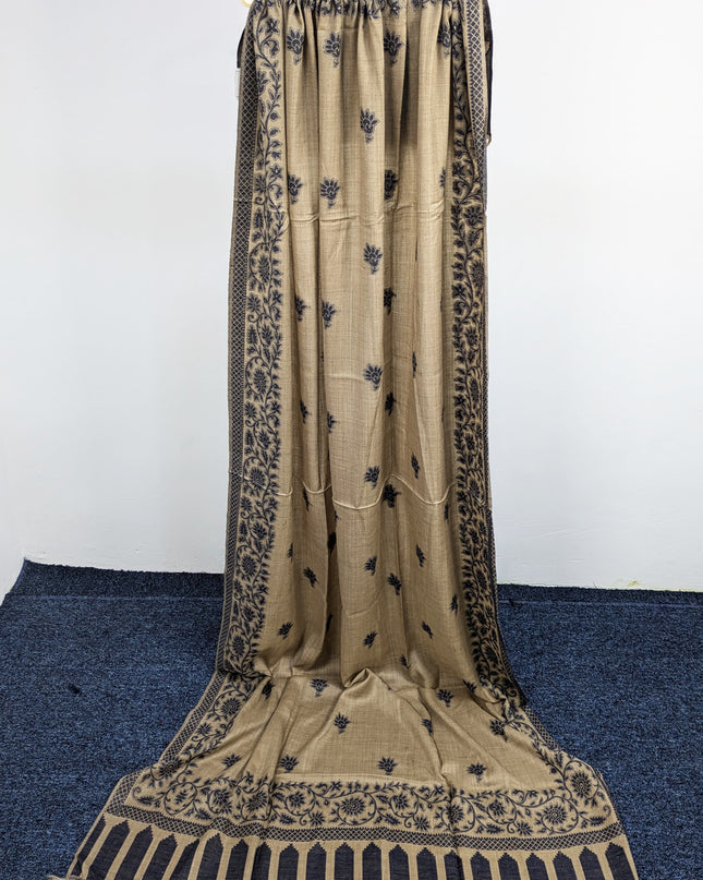 Wool Shawl With Jakart Work