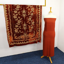 Load image into Gallery viewer, Viscose 3 Piece Suit with Velvet Palachi Shawl
