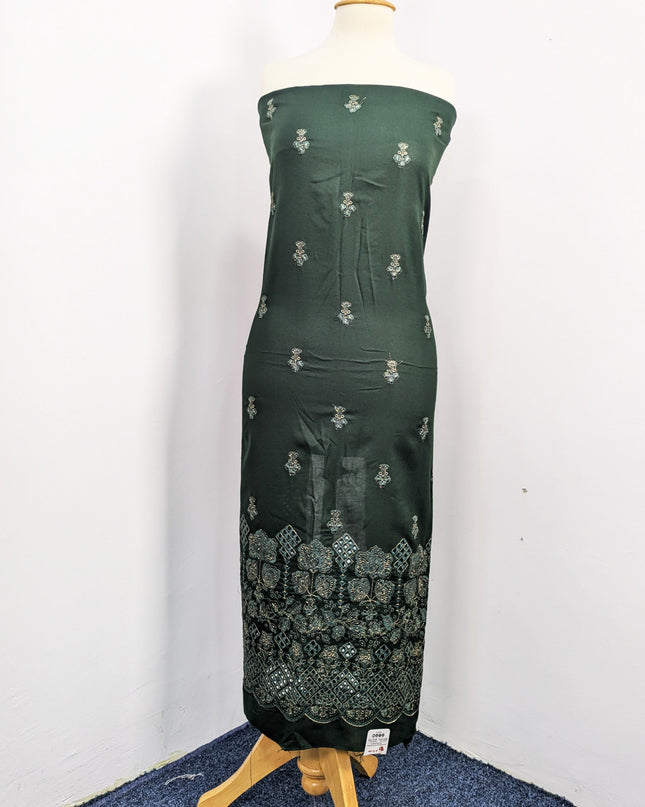 Fancy Dhanak Embroidered Shirt with Dhanak 4 corner dupatta winter