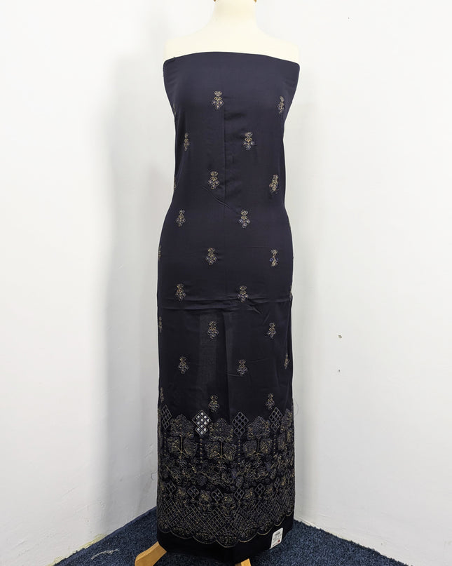 Fancy Dhanak Embroidered Shirt with Dhanak 4 corner dupatta winter