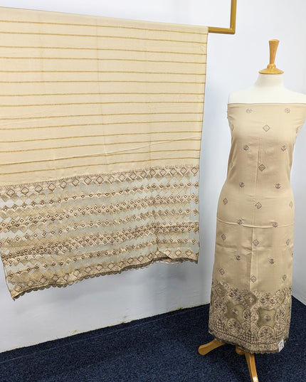 Fancy Dhanak Embroidered 2 Sided Border Dupatta