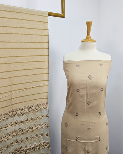 Fancy Dhanak Embroidered 2 Sided Border Dupatta