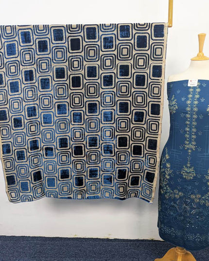 Premium Double Head Embroidered Dyed Wool With Palachi Shawl 2PC