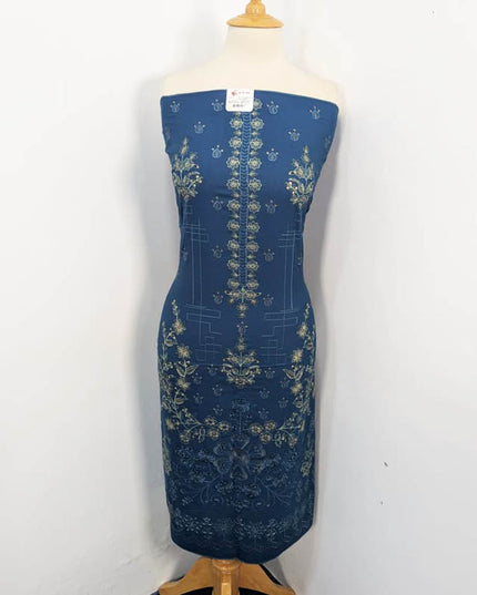 Premium Double Head Embroidered Dyed Wool With Palachi Shawl 2PC
