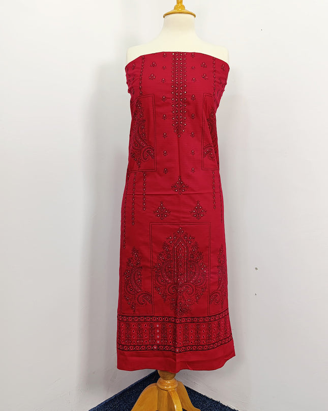 Fancy Dhanak Embroidered winter suit