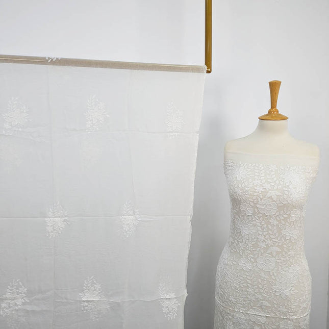 Handmade Kacha Pakka Tanka Work Dyeable 2 pc Unstitched