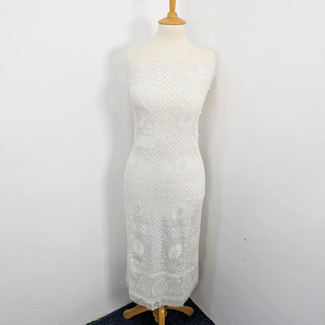 Handmade Kacha Pakka Tanka Work Dyeable 2 pc Unstitched