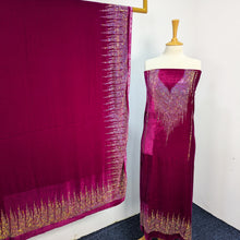 Load image into Gallery viewer, Fancy  Velvet Shirt With Fancy 4 Sided Border Dupatta
