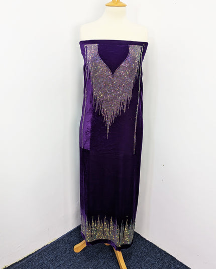 Fancy  Velvet Shirt With Fancy 4 Sided Border Dupatta
