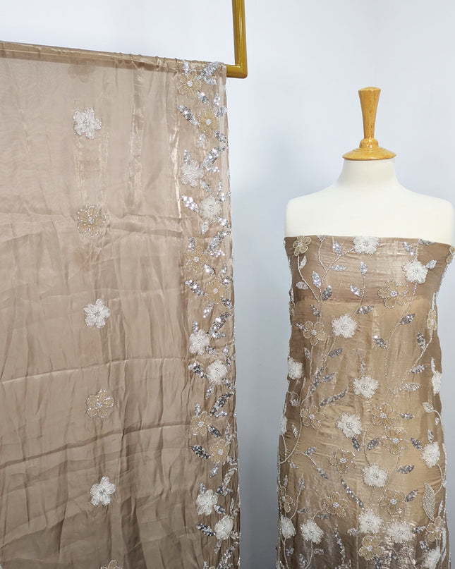 Fancy Handmade Silk Cut Dana Full jaal 3D Work