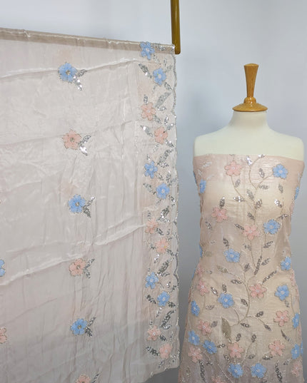 Fancy Handmade Silk Cut Dana Full jaal 3D Work