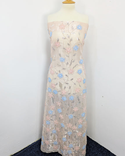 Fancy Handmade Silk Cut Dana Full jaal 3D Work