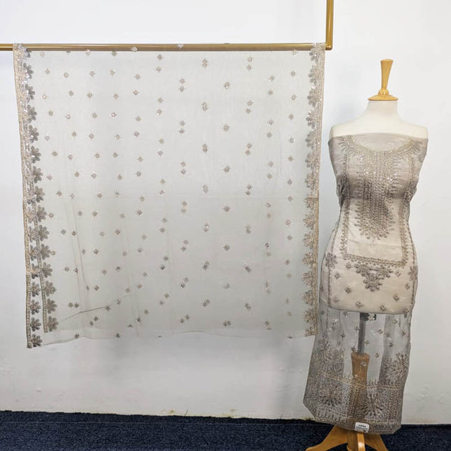 Embroidered Organza with Net Dupatta 2PC Unstitched