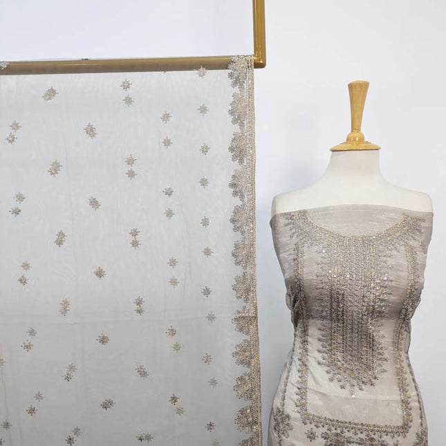 Embroidered Organza with Net Dupatta 2PC Unstitched