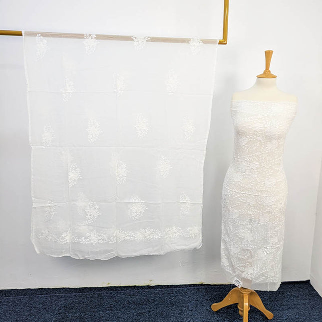 Handmade Kacha Pakka Tanka Work Dyeable 2 pc Unstitched