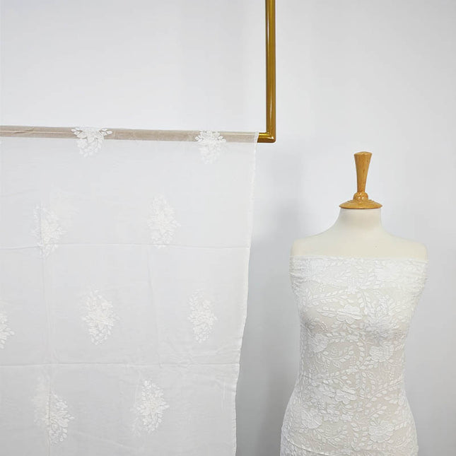 Handmade Kacha Pakka Tanka Work Dyeable 2 pc Unstitched