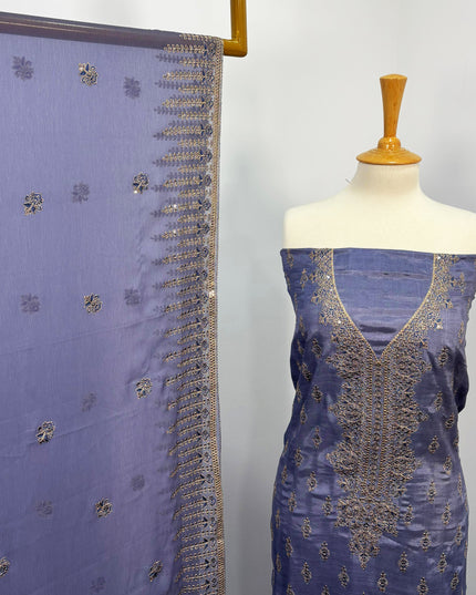 Raw Silk with Chiffon Dupatta
