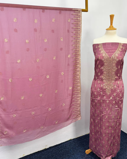 Raw Silk with Chiffon Dupatta