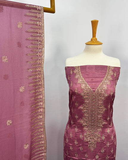Raw Silk with Chiffon Dupatta