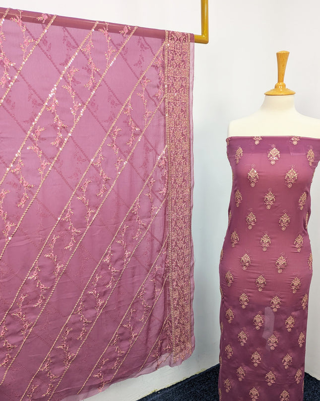 Fancy Chiffon Full Jaal Shirt & Dupatta