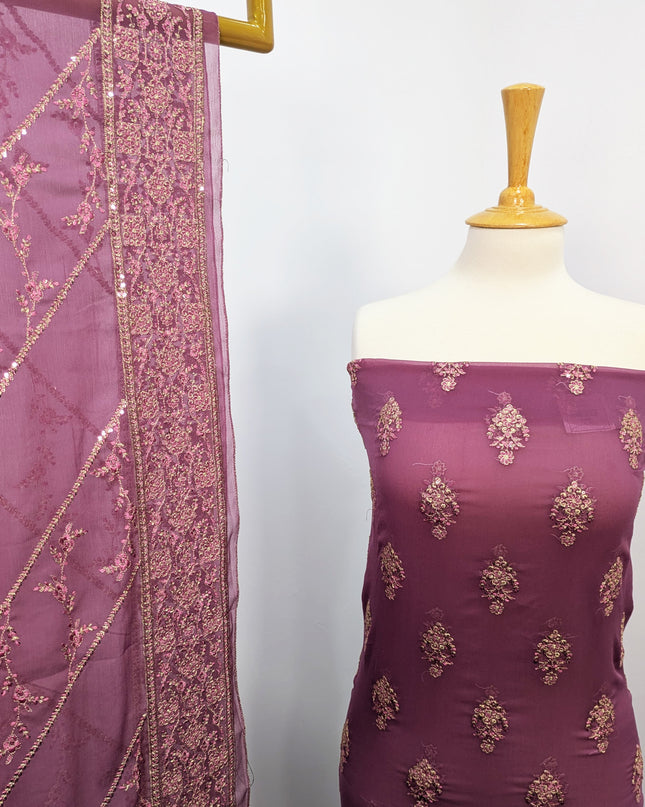 Fancy Chiffon Full Jaal Shirt & Dupatta
