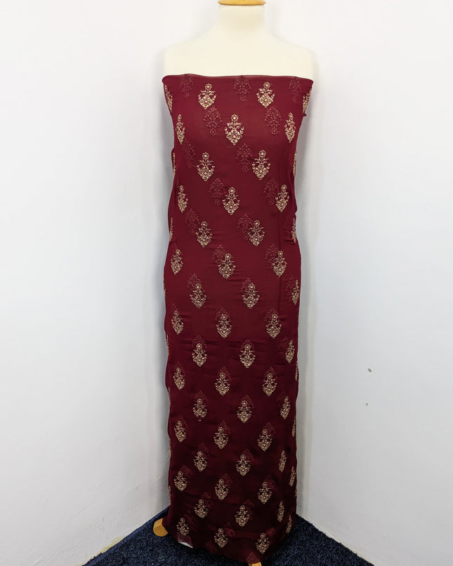 Fancy  Chiffon Full Jaal Shirt & Dupatta