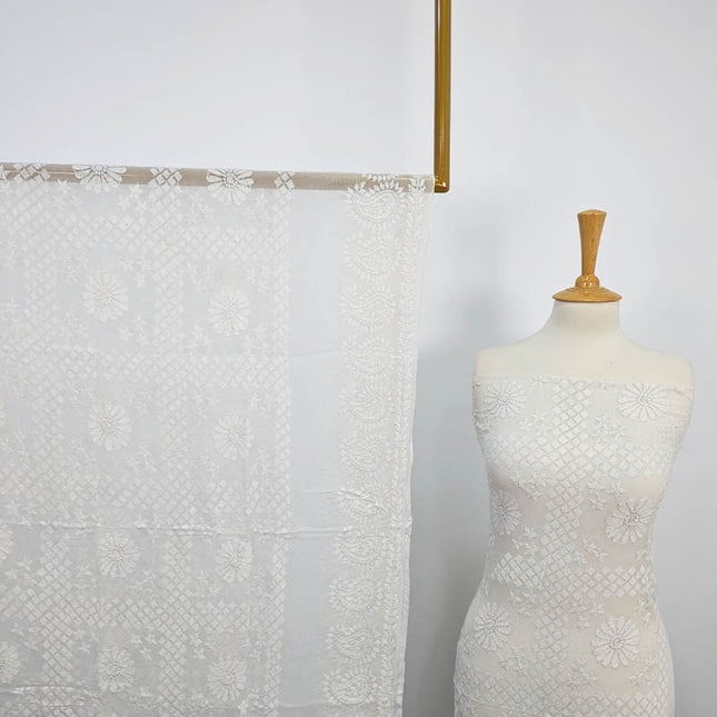 Handmade Kacha Pakka Tanka Work Dyeable 2 pc Unstitched